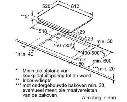 Siemens IQ100  EH875FVB1E 80cm Inductie kookplaat