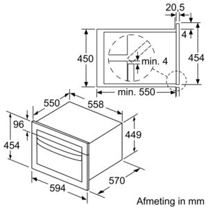 BOSCH Inbouw magnetron met hetelucht CMA583MS0