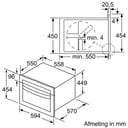 BOSCH Inbouw magnetron met hetelucht  CMA585MB0