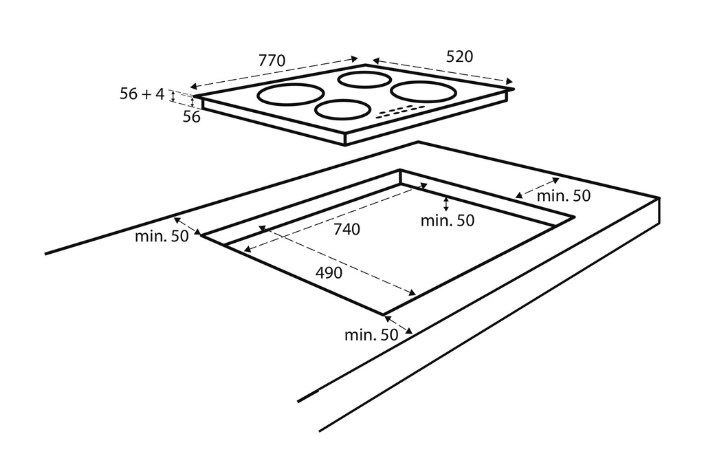 INVENTUM Inbouw inductiekookplaat IKI7735