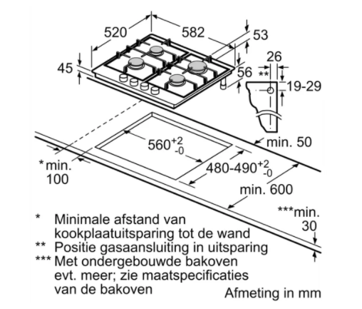 BOSCH Serie | 6 Gaskookplaat PCP6A5B90N
