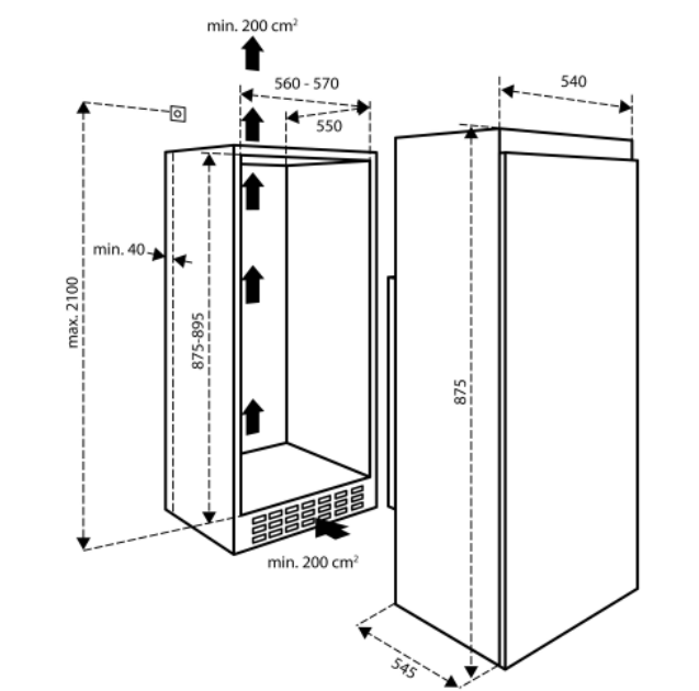 INVENTUM Inbouw koelkast IKV0881S