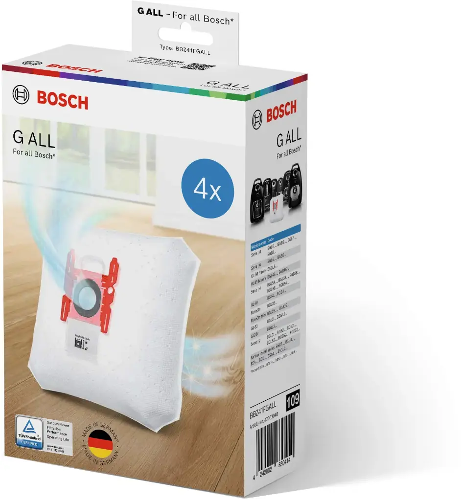 BOSCH Vacuum Cleaner Bags for Vacuum Cleaners Type G All 17003048