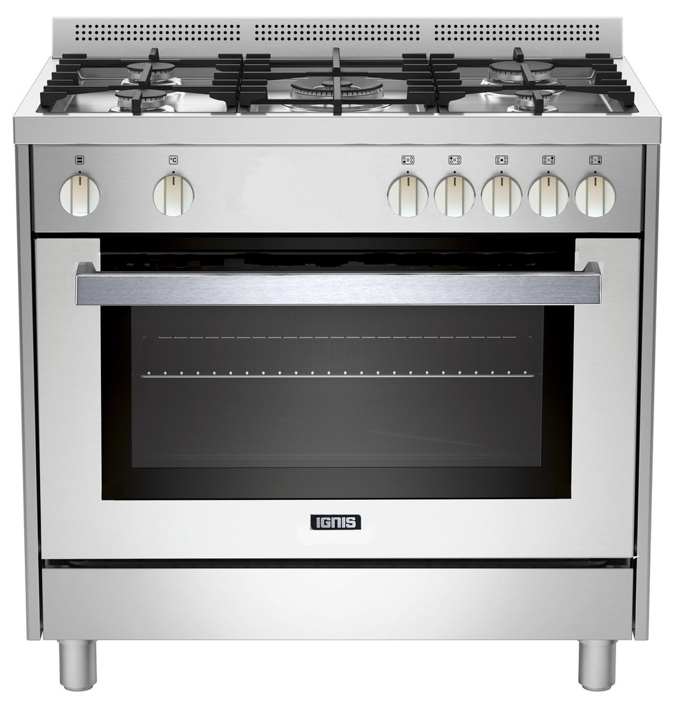 IGNIS  Gasfornuis GPD194LX  5G  90cm RVS