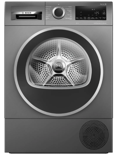 BOSCH Serie 6 Secadora con bomba de calor 8 kg Antracita WQG235DINL