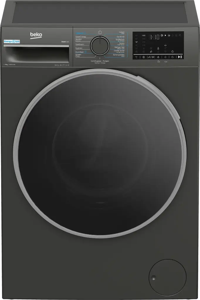 BEKO Wasmachine 9kg Antraciet B3WM49410M2